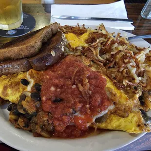 Tex mex with hashbrowns