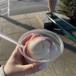 Strawberry cheesecake soft serve