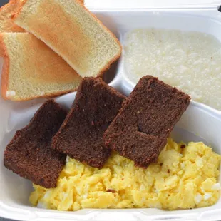 Scrambled Eggs w/ Fried Liver Puddin&apos;: Spring Valley Restaurant