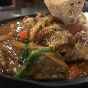 Eating lamb at a UFC fight????