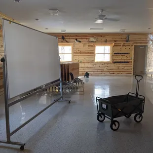 Looking inside the pavilion through the window