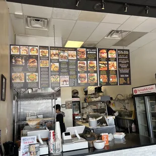 menus on the wall