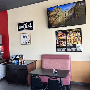 the interior of the restaurant