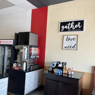 the interior of the restaurant