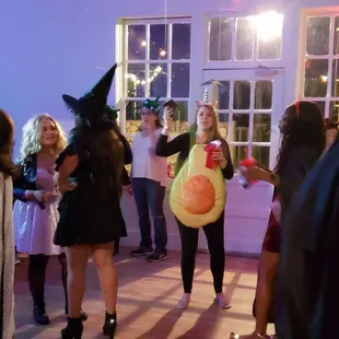 Inside near designated dance area