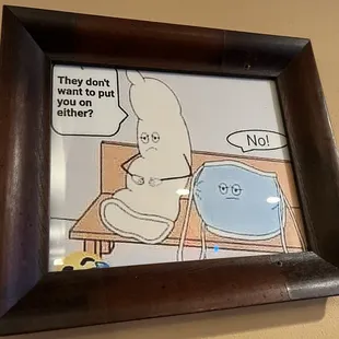 Sign just outside the bathroom