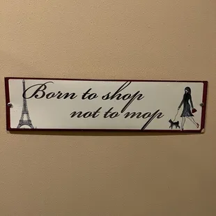 Sign in the bathroom