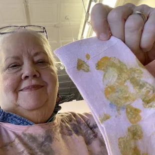 Printed clothing from nature ( leaves and onion skins)