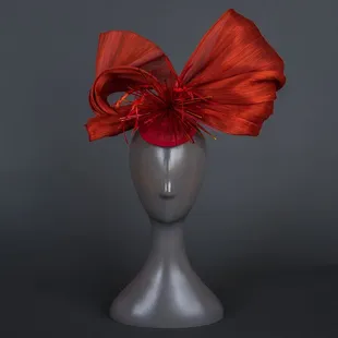 Stepping out! Silk abaca hand scupted and attaced to sinamay base. Want to stand out? This is for you. Photo by Michele Zephier Photography