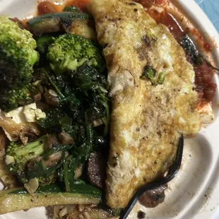 2nd Egg White Vegetable Omelette vs. 1st Egg White Vegetable Omelette ...night and day=disappointment.