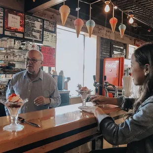 Friends, photos, and sweet treats. Ice cream Sundae. Keith made the sundae worthwhile.