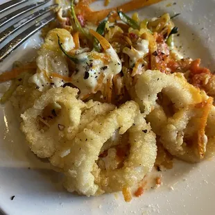 Calamari Diablo- Great. It was fresh, it was not chewy, and the spaghetti veggies and sauce really made this calamari stand out.