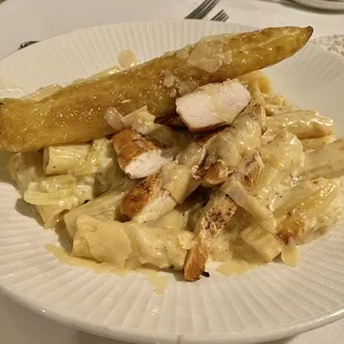 Zing Chicken.  $17 for very little chicken, mostly garlicky pasta, and a huge hot pepper