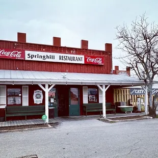 the front of the restaurant