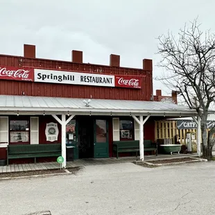 the front of the restaurant