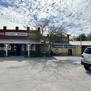 the front of the restaurant
