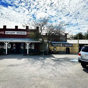 the front of the restaurant