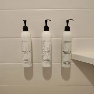 Shampoo, conditioner, body wash