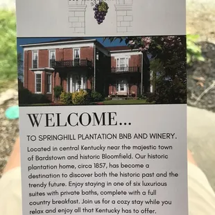welcome to springhill plantation