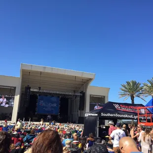 Free live music, tons of booths drinks, food, sunshine and you can hear it from the beach !