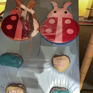 Only access to the kids climbing gym and foam is falling apart some is taped and some is exposed wood.