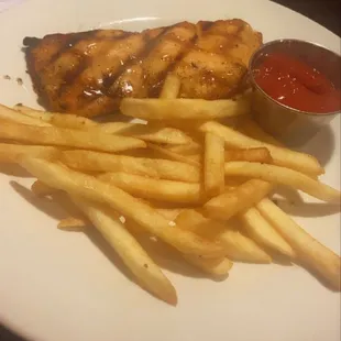 6 oz Citrus Glazed Salmon with fries