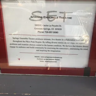 A description of the theatre