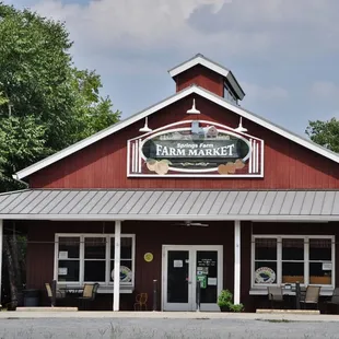 the front of the building