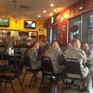 I think the Army likes this place! I am literally the only non-uniformed person in here right now!