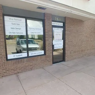 Front door to the business