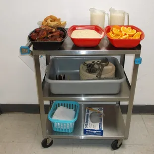 Meals are delivered to each classroom fresh cooked and served family-style with children serving themselves, age-appropriately.