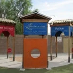 SpringStone has an outside Language-based play areas, providing opportunities for community awareness and interaction.