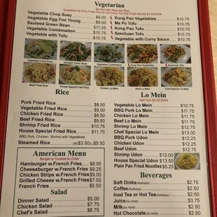 Chinese menu