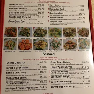 Chinese menu