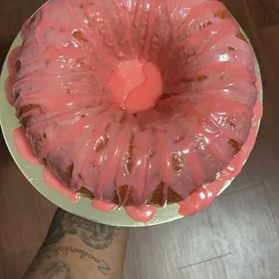 Strawberry Glaze Pound Cake