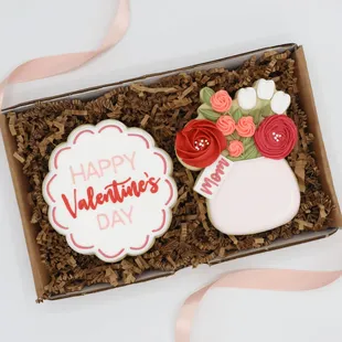 a valentine&apos;s day cookie in a gift box