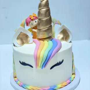 Unicorn, fairy and mermaid caks