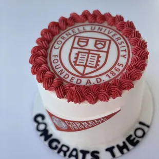 Cornell grad cake