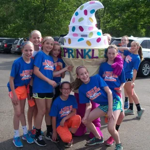 The Sprinkles mascot at a local school.