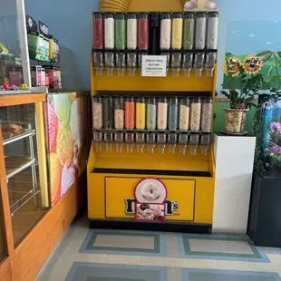 Inside the donut shop