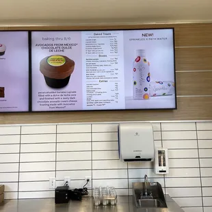 a menu for sprinkles