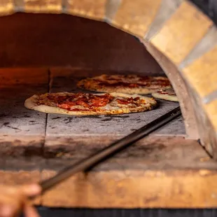 Pizza in the making.