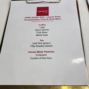 Special menu for today only (until 5pm)! 7/17/23