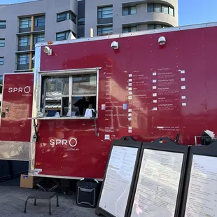 Cozy morning spot in Spark Social on the corner of 4th St and Mission Bay Blvd.