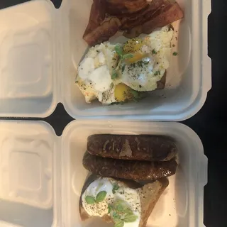 Sausage and Eggs Toast