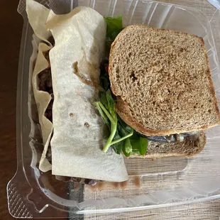 Bean salad and The Shroom Cap - Came back two days in a row, it was so good.