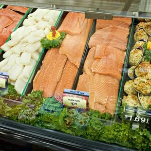 a display of fresh fish