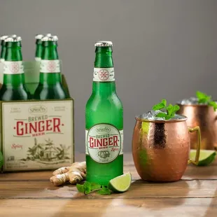 a ginger beer and a moscow mule