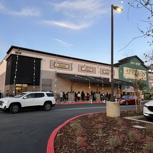 cars parked in front of the store