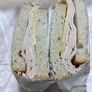 Turkey sandwich with only Swiss cheese